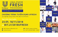 Unilever Việt Nam tuyển dụng sinh viên tốt nghiệp Trường Đại học Vinh (Chương trình Tuyển dụng UFRESH 2018)