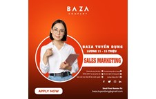 Baza Company tuyển dụng Nhân viên kinh doanh/Sales Marketing 